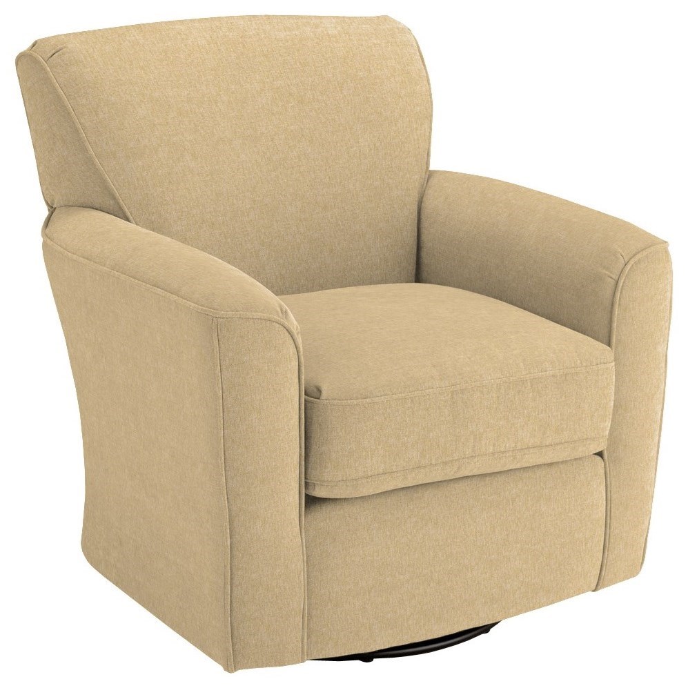 Swivel Barrel Chair With Ottoman Everything Furniture